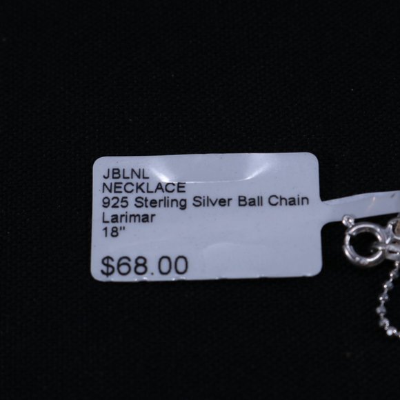 Larimar Sterling Silver Necklace, 18 inch - Picture 5 of 5